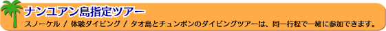 ナンユアン島指定ツアー